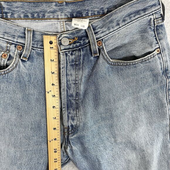 Levi’s 501 XX Vintage Jeans Men’s 34x30 Light Wash Distressed Skater Grunge Y2K - Picture 7 of 16